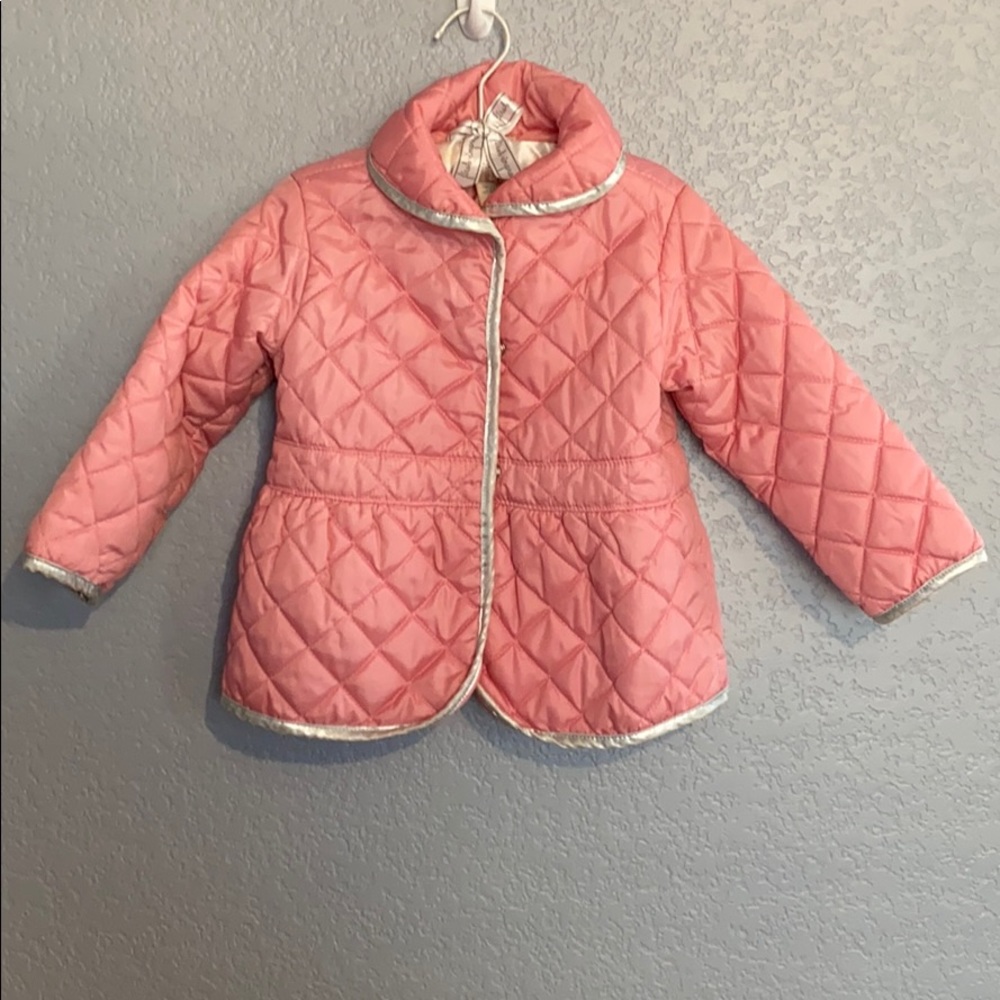 First Impressions Pink Quilted Coat, 24 months